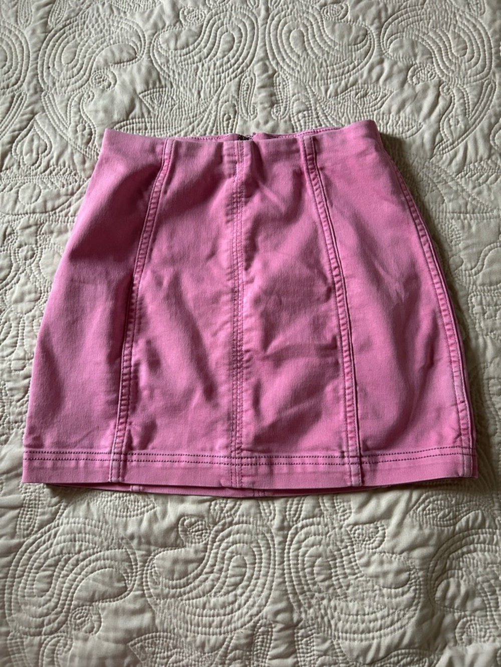 Free People "Modern Femme" Denim Mini Skirt Size 0